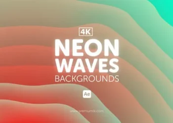 Videohive Neon Waves Backgrounds 55391898