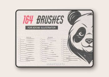 164 Cartoon Vector Brushes for Illustrator