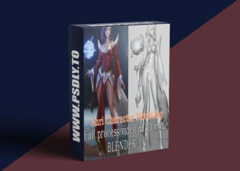 Artstation Ahri Character Modeling - Blender 3.0 - Full Process video & 3D model