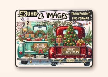 Christmas Trucks Clipart P2 108935065
