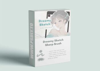 Dreamy Sketch Anime Brush Set - Lineart and Color Brush Pack