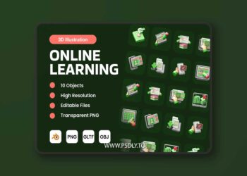 Online Learning 3D Illustration 7U2VD9L
