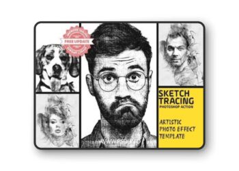 Sketch Tracing Photoshop Action