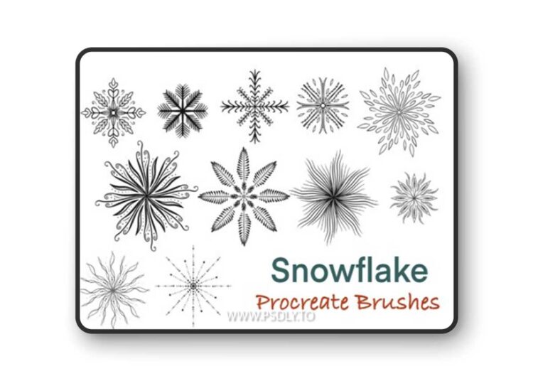 Snowflake Brushes Pack for Procreate 1 Snowflake Brushes Pack for Procreate