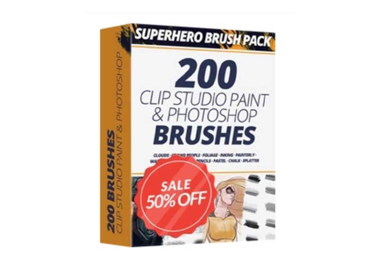 Superhero Brush Pack For CLIP STUDIO PAINT & PHOTOSHOP 1 Superhero Brush Pack For CLIP STUDIO PAINT & PHOTOSHOP
