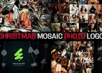 Videohive Christmas Mosaic Photo Logo 55599851