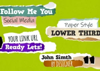 Videohive Paper Lower Thirds Titles 55623332