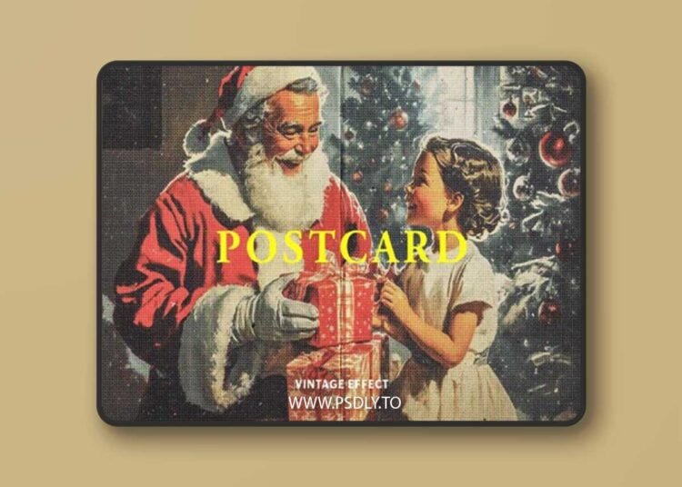 Vintage Halftone Postcard Effects for Photoshop 1 Vintage Halftone Postcard Effects for Photoshop