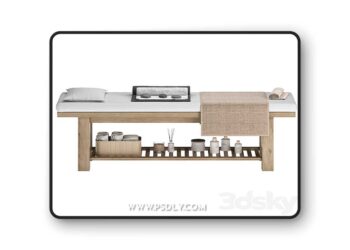 3dsky Pro - Massage table for SPA 3D Model