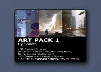 Art Pack 1 - Brushes and shapes for Photoshop