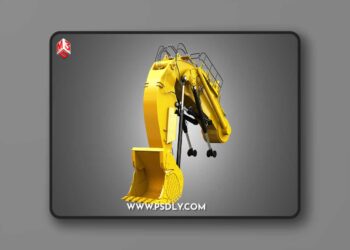 Cgtrader - Hydraulic Shovel arm and Bucket - 6030 FS 3D model