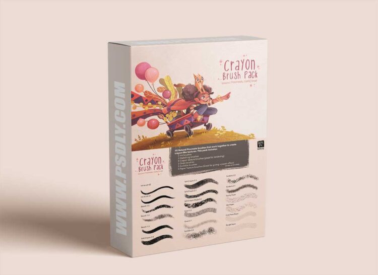 Kate Pellerin Poopikat - Crayon Brush Pack For Procreate 1 Kate Pellerin Poopikat - Crayon Brush Pack For Procreate