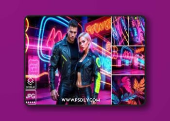 Neon Photoshop Overlays Neon Backdrops