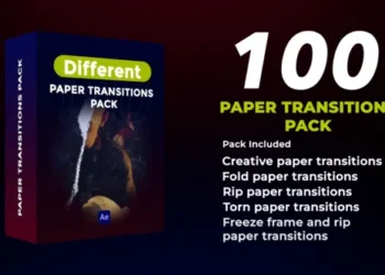 Videohive - 100 Paper Transitions Pack - 56381484