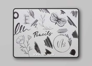 17 Pencil Brushes for Procreate