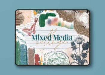 Alainajensen - Mixed Media Collage Brushes for Procreate