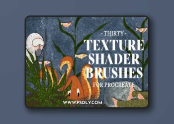 CreativeMarket Texture Shader Brushes for Procreate 4377408