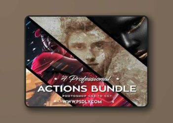 GraphicRiver - Four In One 3 Actions Bundle - 20963950