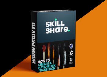 Skillshare - Modeling a Matchstick and burning it down in Cinema 4D