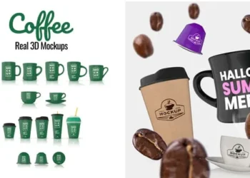 Videohive Coffee Real 3D Mockups 45571616