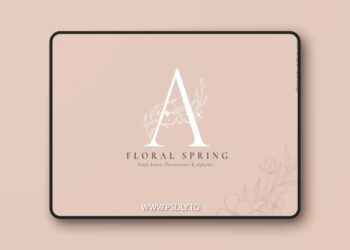 Floral Spring illustrations alphabet 3471511
