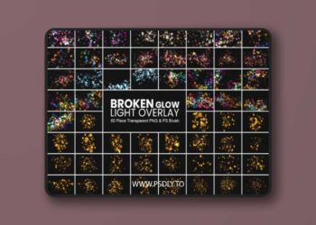 Photoshop Broken Glow Light Overlay