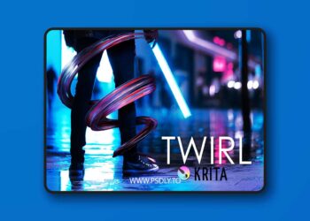 50 Twirl Brushes Pack for Krita