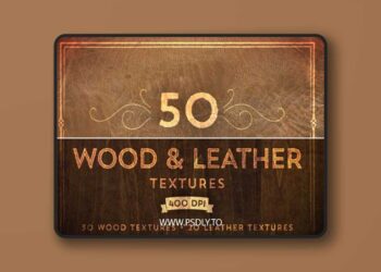 50 Wood & Leather Textures Bundle 22188