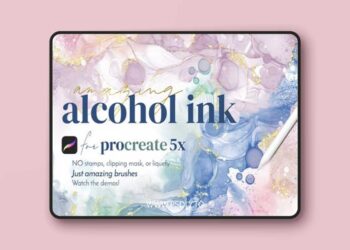 Amazing Alcohol Ink Brushes & Color Palettes for Procreate