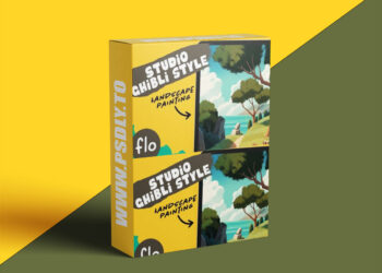 Artwithflo - Procreate Tutorial Ghibli Style Landscape