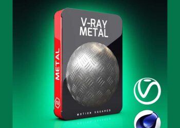 Motion Squared - V-Ray Metal Texture Pack for Cinema 4D