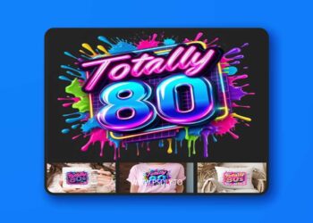 Retro Neon 80's PNG Designs