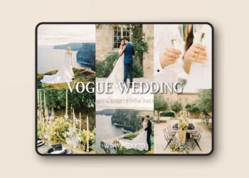 CityTurtles - Vogue Wedding Editorial Film Lightroom Presets