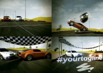 Cars Racing Logo Sting for After Effects - 58324554