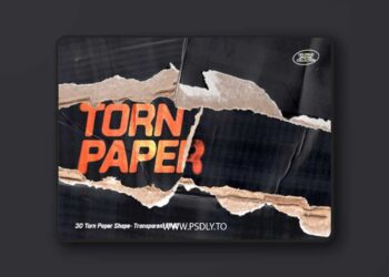 30 Black Cardboard Torn Papers