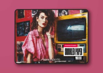 Crinkled Paper Photo Effect for Photoshop