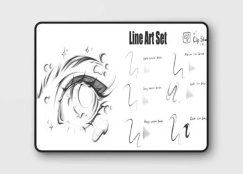 CubeBrush - Line Art Brushes for Clip Studio Paint by elizmil