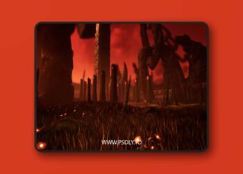 Hell Temple Ruins w/Procedural Block Tiling System (4.2x)