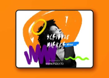 Scribble Marker Brush & PNG