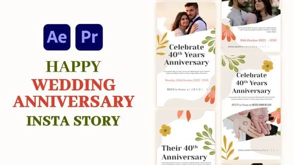 Videohive - Wedding anniversary, Instagram story - 58888975 1 Videohive - Wedding anniversary, Instagram story - 58888975