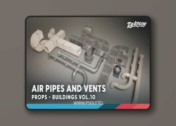 Buildings VOL.10 - Air Pipes and Vents (Nanite and Low Poly) (5.3)