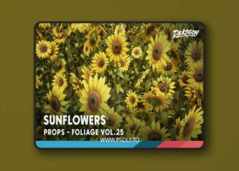Foliage VOL.25 - Sunflowers (Low Poly) [5.1 – 5.6]