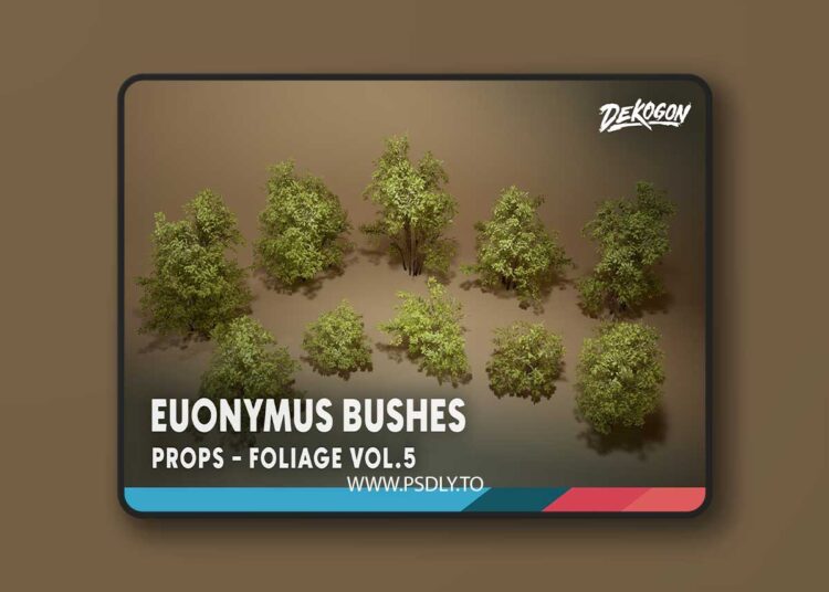 Foliage VOL.5 - Euonymus Bushes (Nanite and Low Poly) (5.5) 1 Foliage VOL.5 - Euonymus Bushes (Nanite and Low Poly) (5.5)