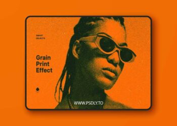 Grain Print Photo Effect for Photoshop