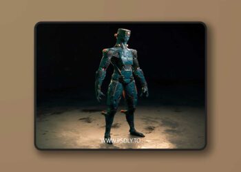 Robot RBT Low-poly 3D Model