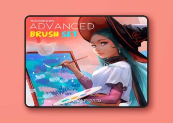 RossDraws' Advanced Brush Set for Photoshop, Procreate, Clip paint studio