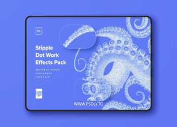 Stipple Dot Work Effects Pack for Photoshop