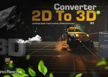 Videohive - Convert 2D to 3D Image | One Click DaVinci Resolve - 57861505