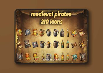 210 Medieval Item Icons Pirates 2D Game Assets (4.10 – 4.27, 5.0 – 5.6)
