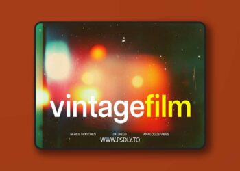 24 Vintage Film Overlays for Photoshop